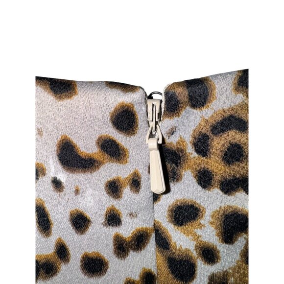 Banana Republic Womens Animal Print Dress Size 2 Leopard Pattern Short Sleeve - Picture 5 of 9